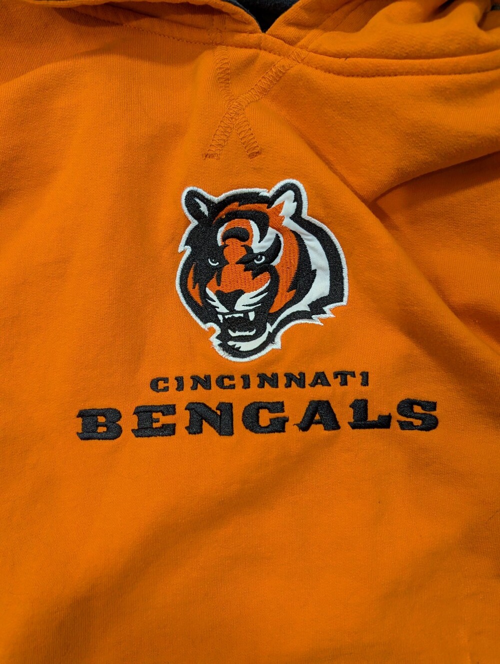 Reebok Cincinnati Bengals NFL Orange Pullover Hoodie Sweatshirt Youth XL (18/20) - Picture 2 of 6